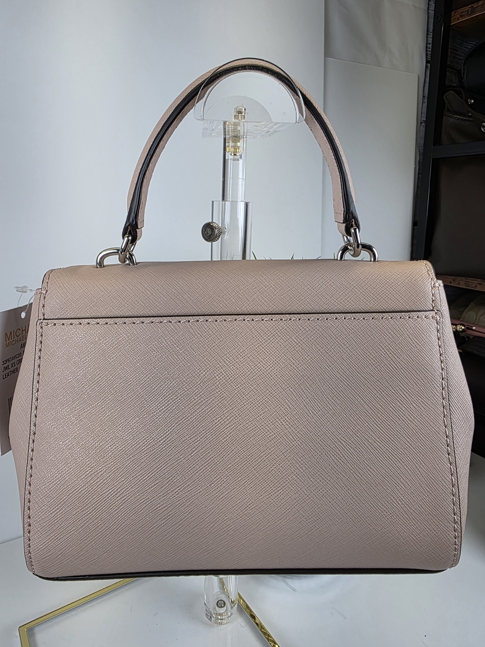 Michael Kors Ava Ballet Pink Jeweled Handle Satchel Xsmall Crossbody Hand Bag - Picture 7 of 11